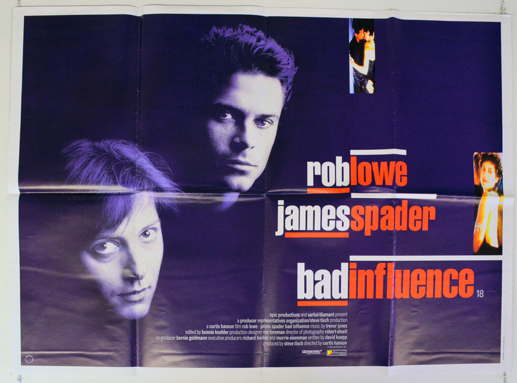 Bad Influence  Original British Quad Poster - Film Poster - Movie Poster 