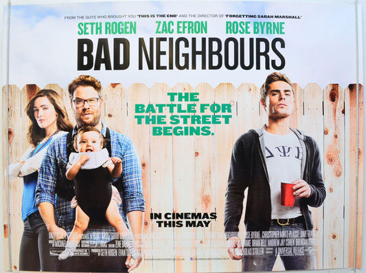 Bad Neighbours Original British Quad Poster - Film Poster - Movie Poster 