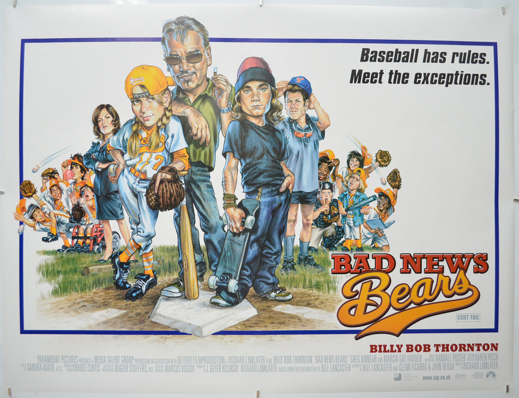 Bad News Bears Original Quad Poster - Film Poster - Movie Poster