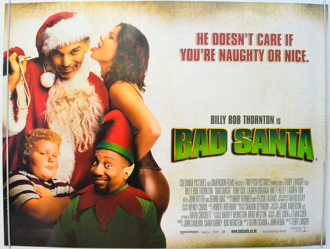 Bad Santa Original British Quad Poster - Film Poster - Movie Poster 