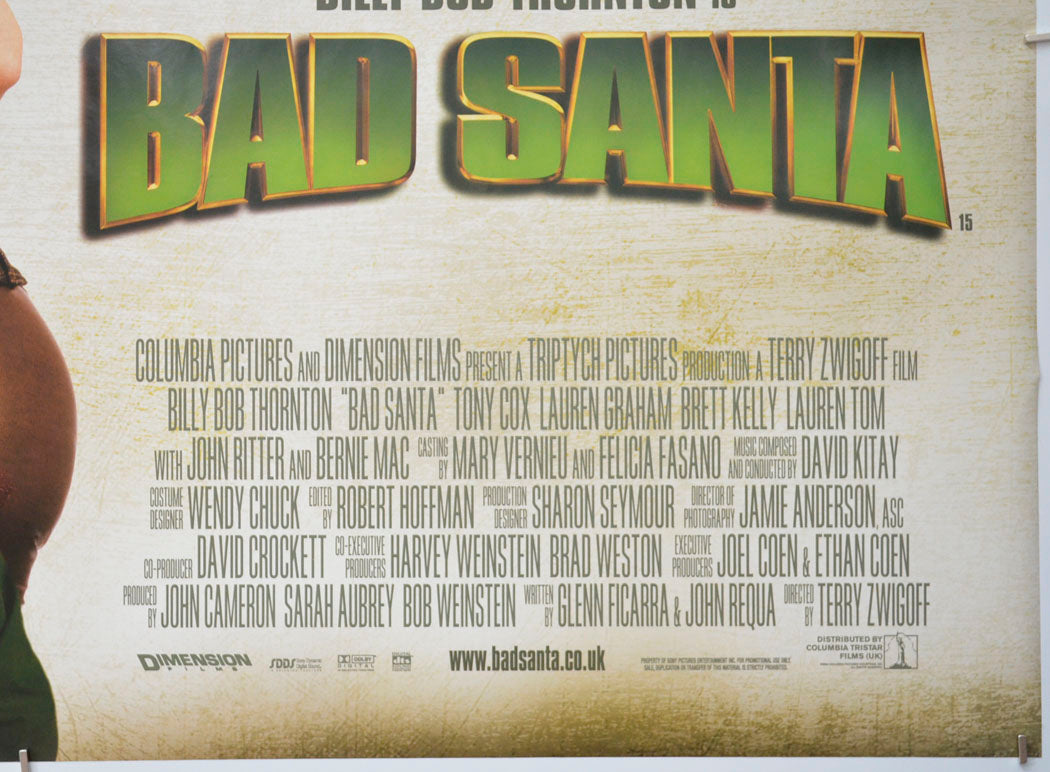 BAD SANTA (Bottom Right) Cinema Quad Movie Poster 