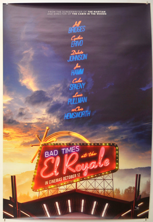 Bad Times At The El Royale (Teaser / Advance Version)  Original One Sheet Poster - Film Poster - Movie Poster