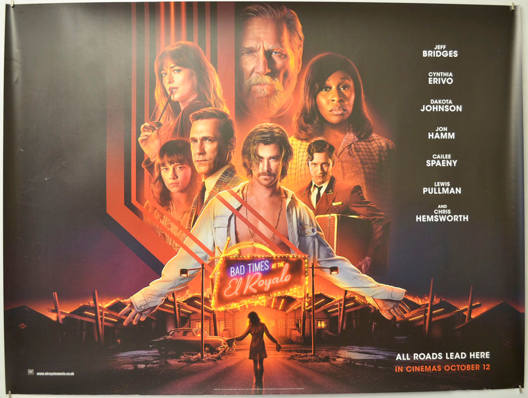 Bad Times At The El Royale Original Quad Poster - Film Poster - Movie Poster