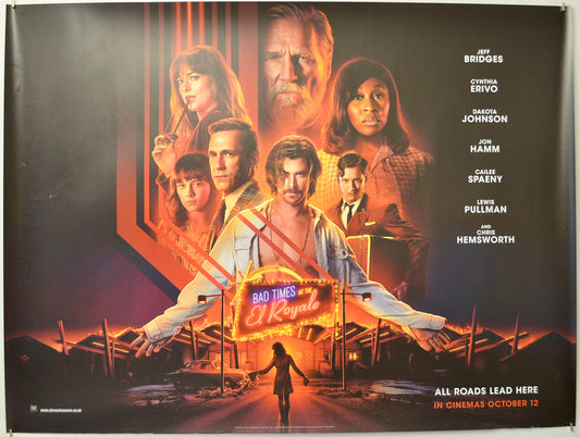 Bad Times At The El Royale Original Quad Poster - Film Poster - Movie Poster