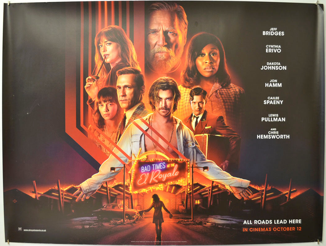 Bad Times At The El Royale Original Quad Poster - Film Poster - Movie Poster