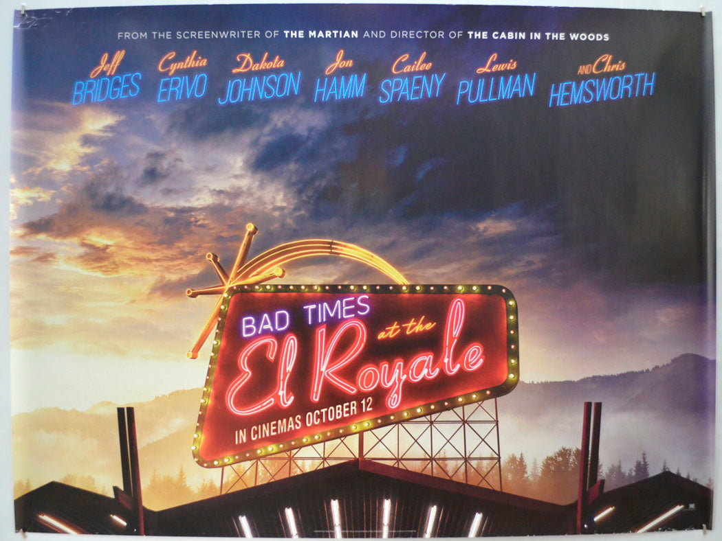 Bad Times At The El Royale (Teaser / Advance Version) Original Quad Poster - Film Poster - Movie Poster