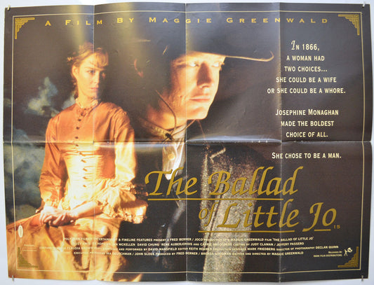 The Ballad Of Little Jo  Original Quad Poster - Film Poster - Movie Poster