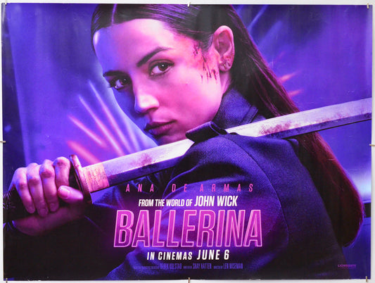 Ballerina - Original Quad Poster - Film Poster - Movie Poster