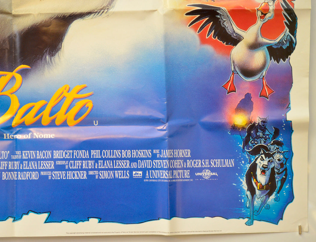 BALTO : HERO OF NOME (Bottom Right) Cinema Quad Movie Poster 