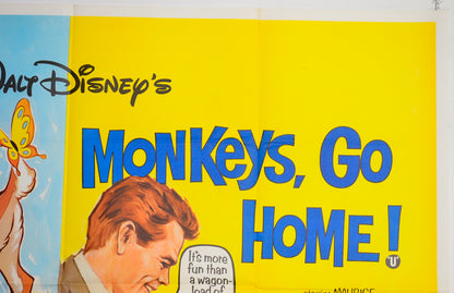 BAMBI / MONKEYS GO HOME (Top Right) Cinema Quad Movie Poster 