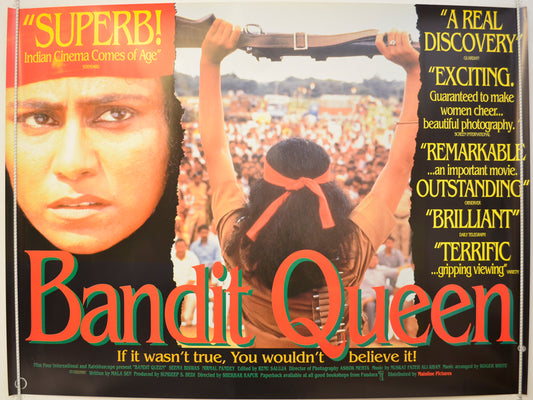 Bandit Queen  Original Quad Poster - Film Poster - Movie Poster 