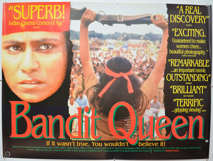 Bandit Queen Original Quad Poster - Film Poster - Movie Poster