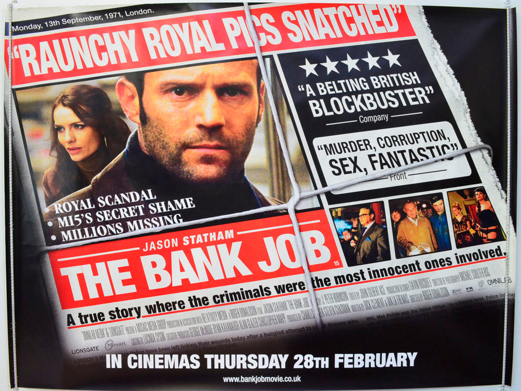 The Bank Job Original British Quad Poster - Film Poster - Movie Poster 