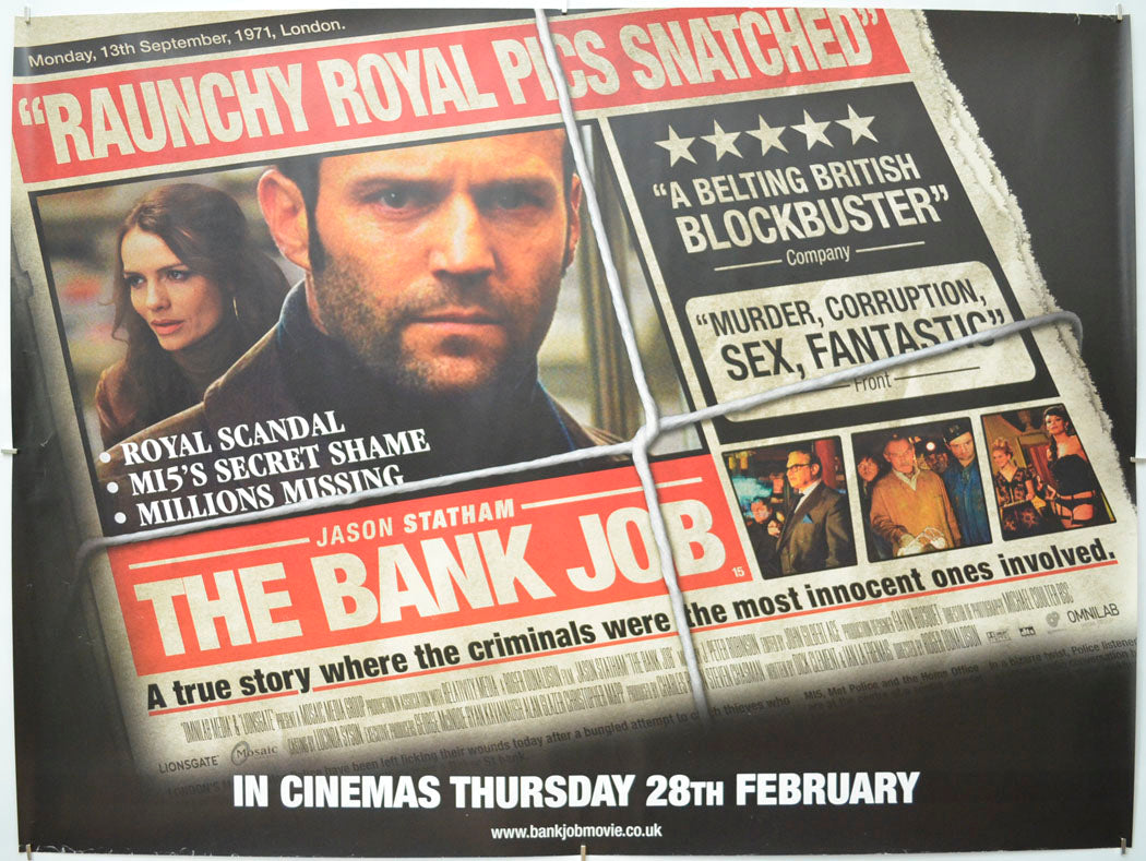 The Bank Job Original Quad Poster - Film Poster - Movie Poster