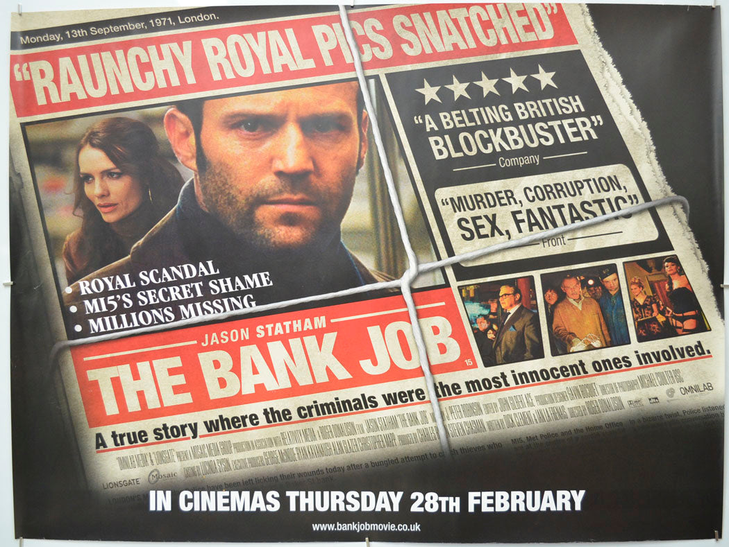 The Bank Job Original Quad Poster - Film Poster - Movie Poster