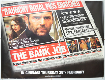 The Bank Job Original Quad Poster - Film Poster - Movie Poster  