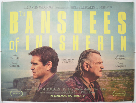 The Banshees Of Inisherin Original Quad Poster - Film Poster - Movie Poster 