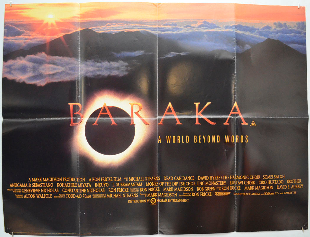 Baraka Original Quad Poster - Film Poster - Movie Poster