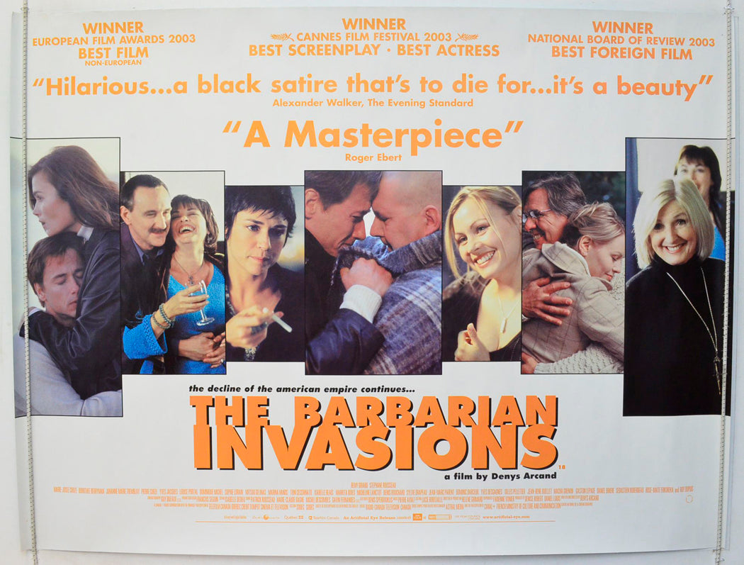 Barbarian Invasions  (a.k.a. Les Invasions Barbares)   Original British Quad Poster - Film Poster - Movie Poster 