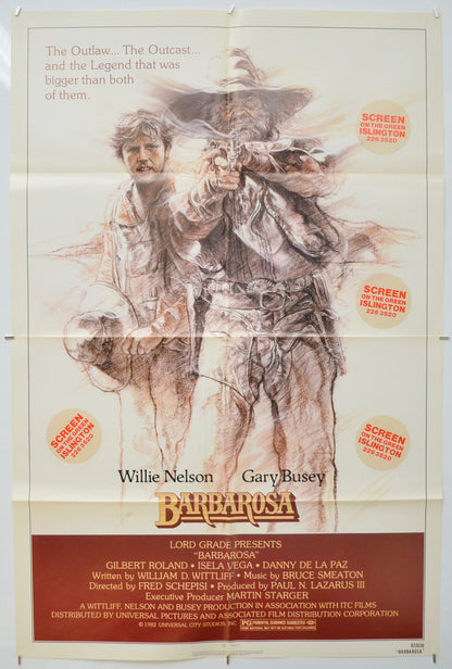 Barbarosa  Original One Sheet Poster - Film Poster - Movie Poster