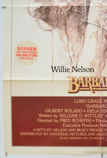 BARBAROSA (Bottom Left) Cinema One Sheet Movie Poster 