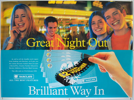 Barclays (1997 Advertising Poster - Great Night Out) Original Quad Poster - Film Poster - Movie Poster