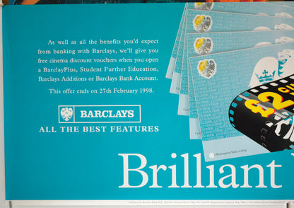 BARCLAYS 1997 ADVERTISING POSTER - GREAT NIGHT OUT (Bottom Left) Cinema Quad Movie Poster 