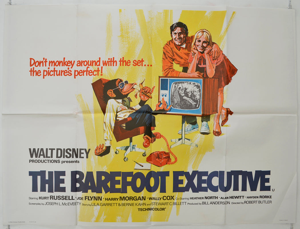 The Barefoot Executive   Original Quad Poster - Film Poster - Movie Poster 