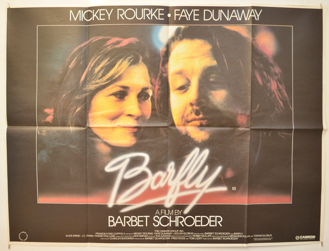 Barfly  Original Quad Poster - Film Poster - Movie Poster