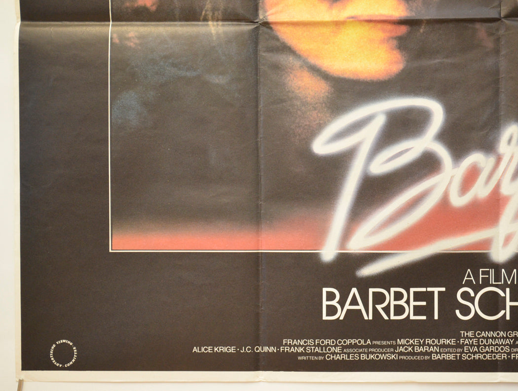 BARFLY (Bottom Left) Cinema Quad Movie Poster 