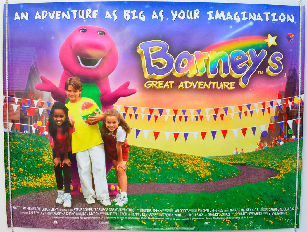 Barney's Great Adventure Original British Quad Poster - Film Poster - Movie Poster 