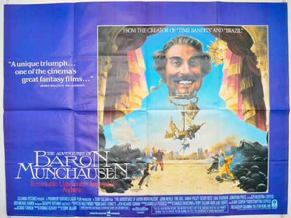 The Adventures Of Baron Munchausen Original Quad Poster - Film Poster - Movie Poster  