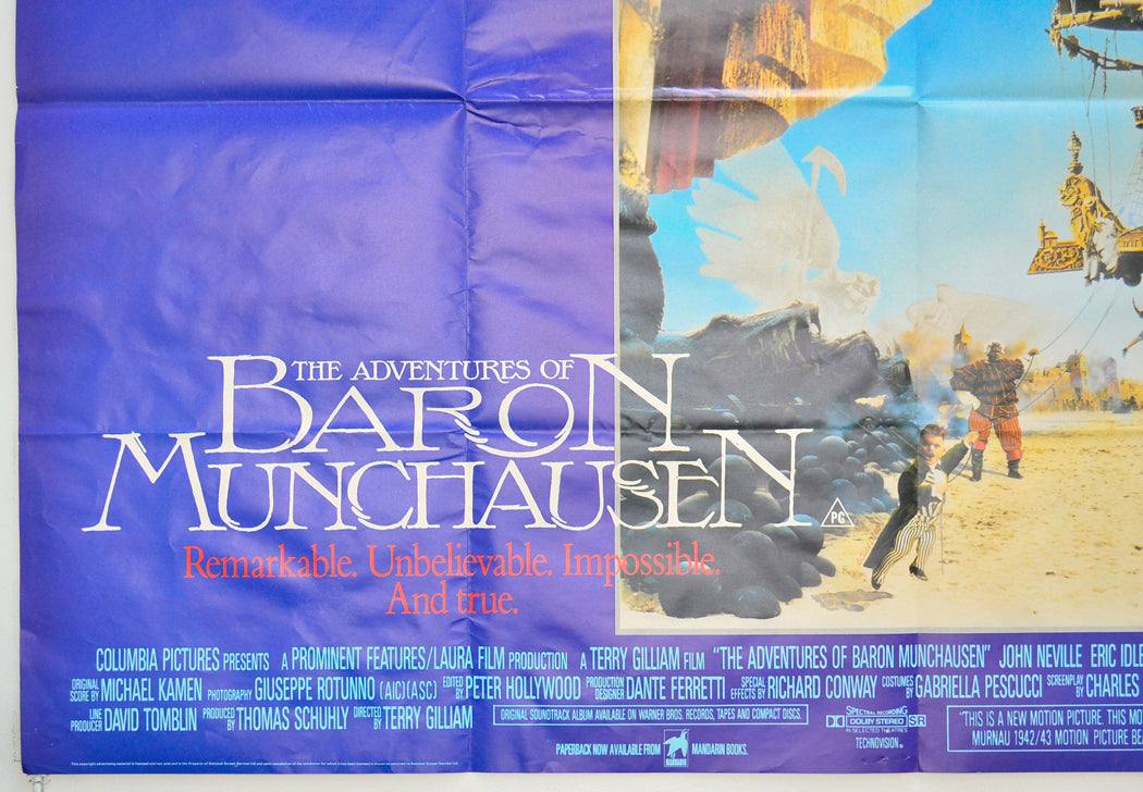 THE ADVENTURES OF BARON MUNCHAUSEN (Bottom Left) Cinema Quad Movie Poster 