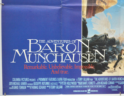 THE ADVENTURES OF BARON MUNCHAUSEN (Bottom Left) Cinema Quad Movie Poster 