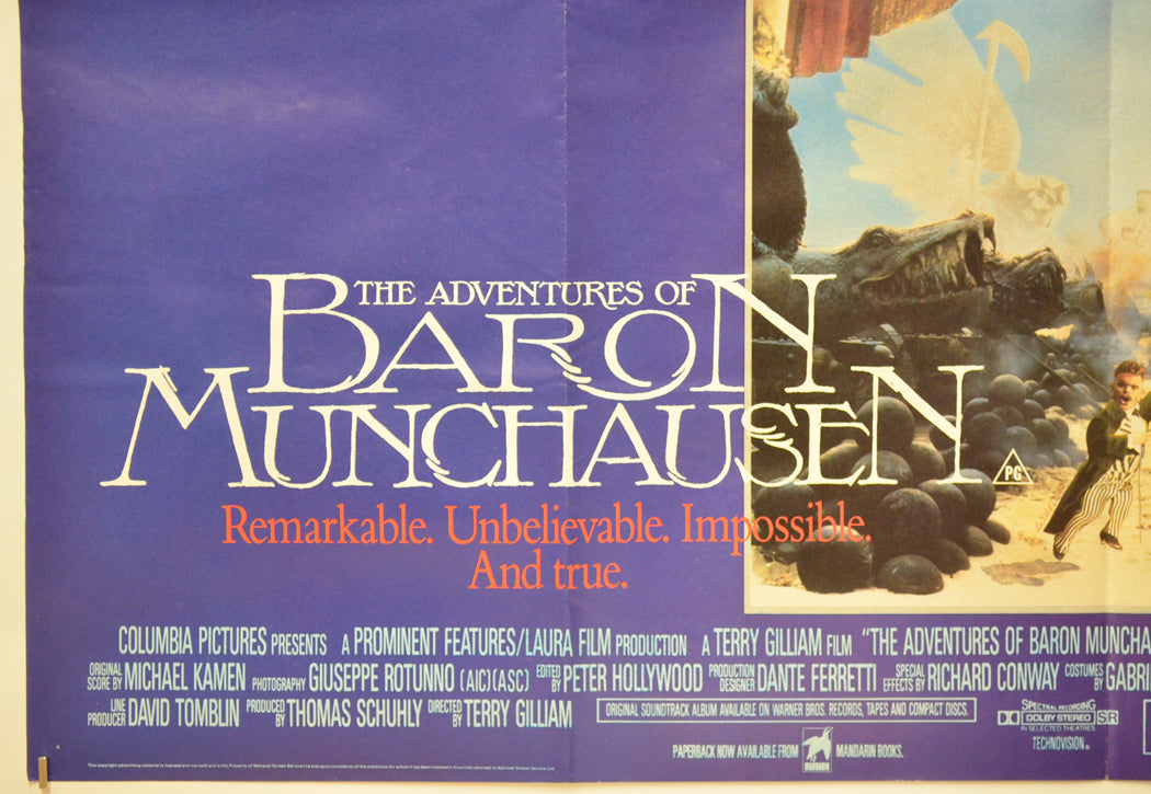 THE ADVENTURES OF BARON MUNCHAUSEN (Bottom Left) Cinema Quad Movie Poster 