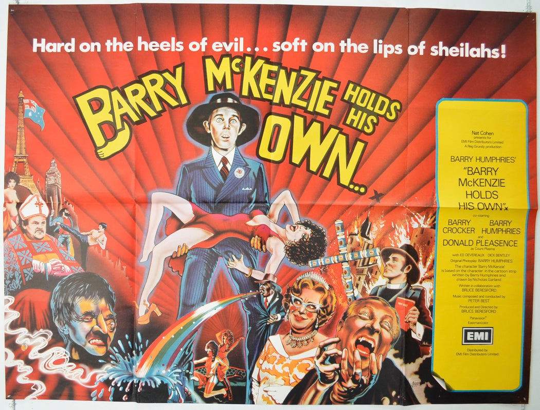 Barry McKenzie Holds His Own   Original Quad Poster - Film Poster - Movie Poster 