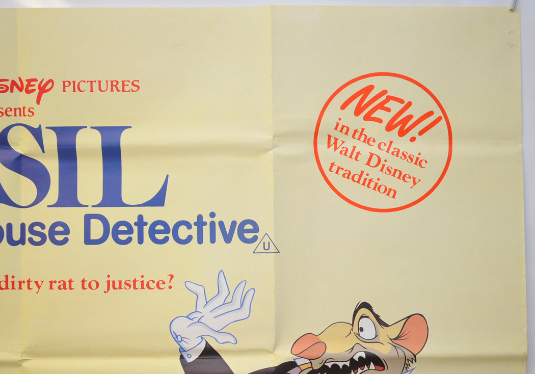 BASIL THE GREAT MOUSE DETECTIVE (Top Right) Cinema Quad Movie Poster 