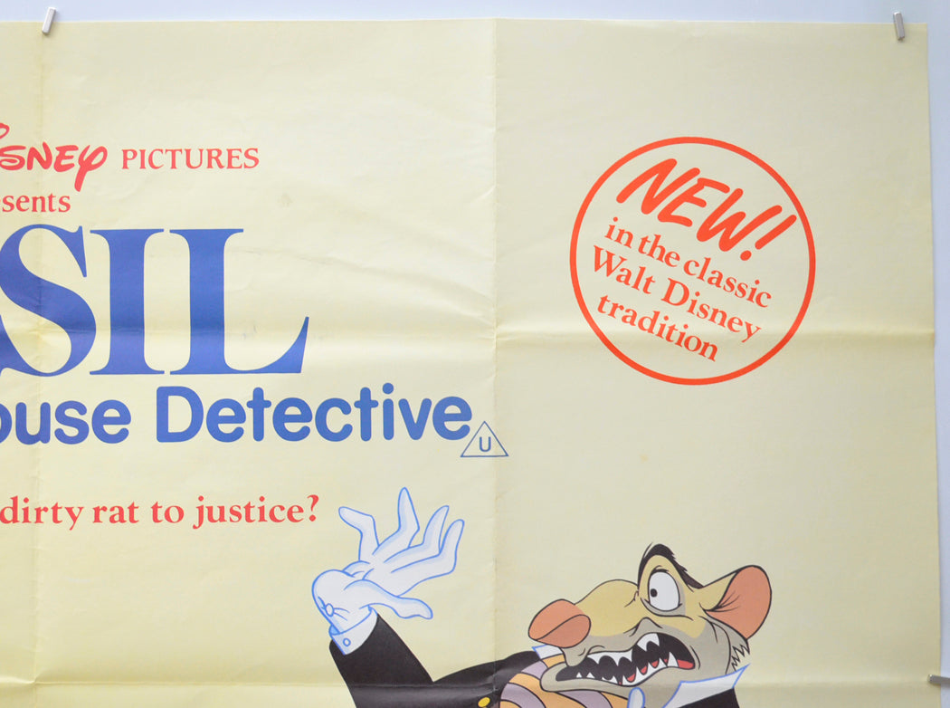 BASIL THE GREAT MOUSE DETECTIVE (Top Right) Cinema Quad Movie Poster 