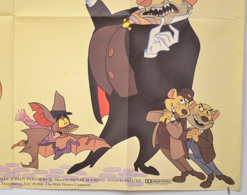 BASIL THE GREAT MOUSE DETECTIVE (Bottom Right) Cinema Quad Movie Poster 