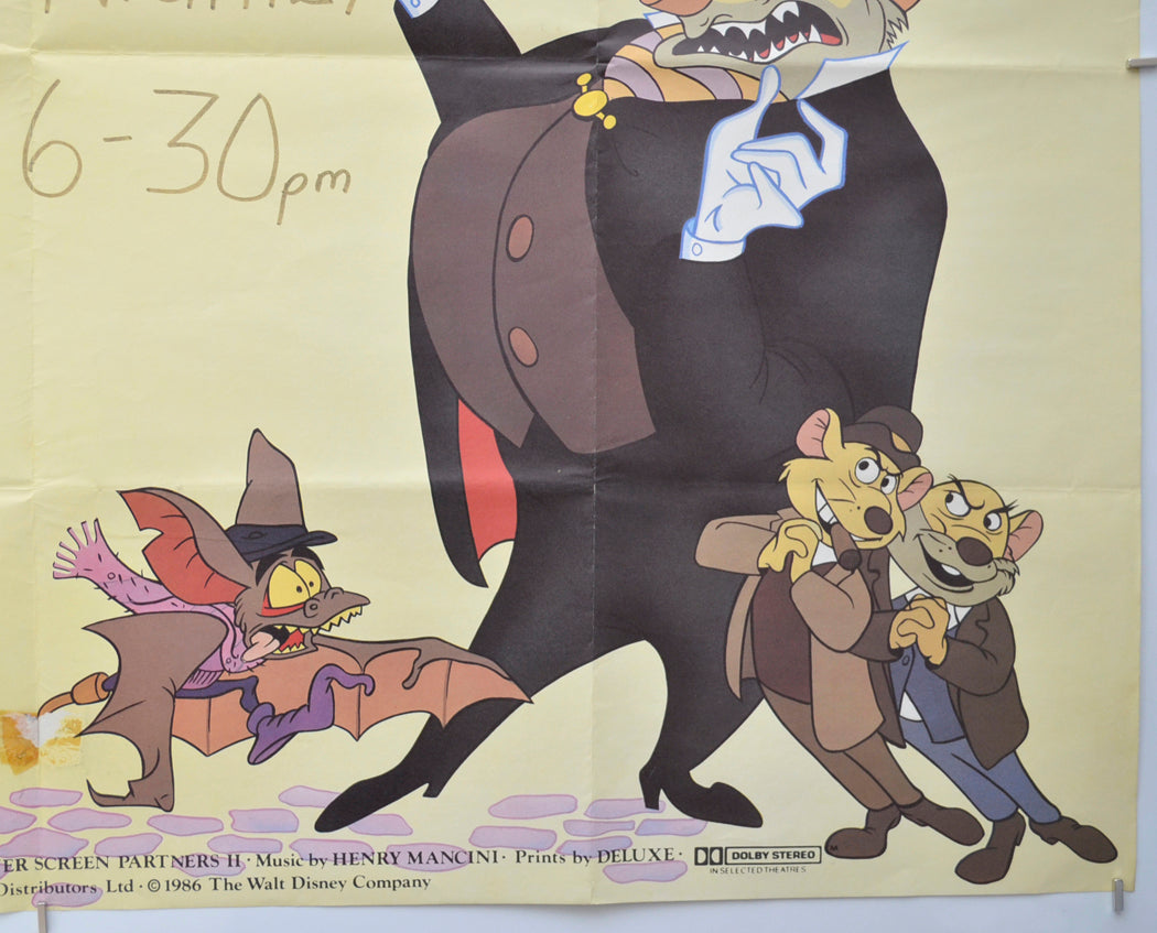 BASIL THE GREAT MOUSE DETECTIVE (Bottom Right) Cinema Quad Movie Poster 