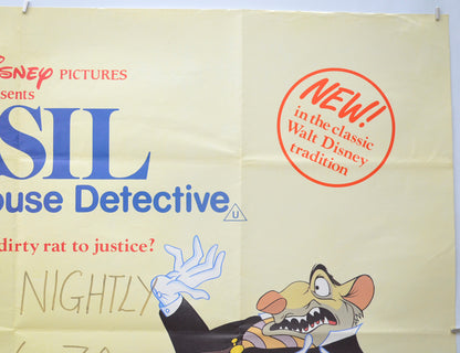 BASIL THE GREAT MOUSE DETECTIVE (Top Right) Cinema Quad Movie Poster 