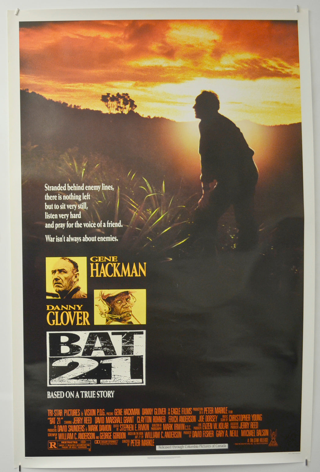 Bat 21  Original One Sheet Poster - Film Poster - Movie Poster