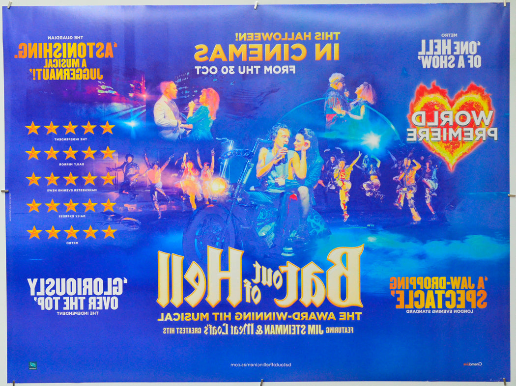 Bat Out of Hell: The Musical (Back) Cinema Quad Movie Poster 