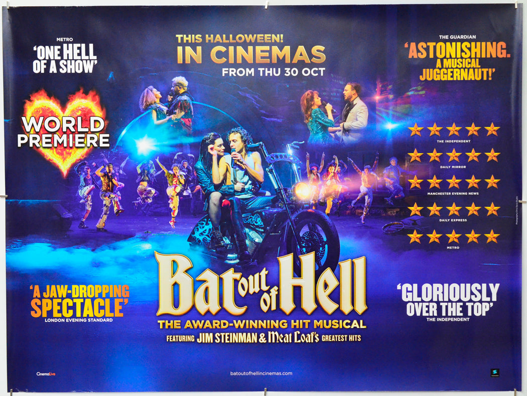 Bat Out of Hell: The Musical - Original Quad Poster - Film Poster - Movie Poster