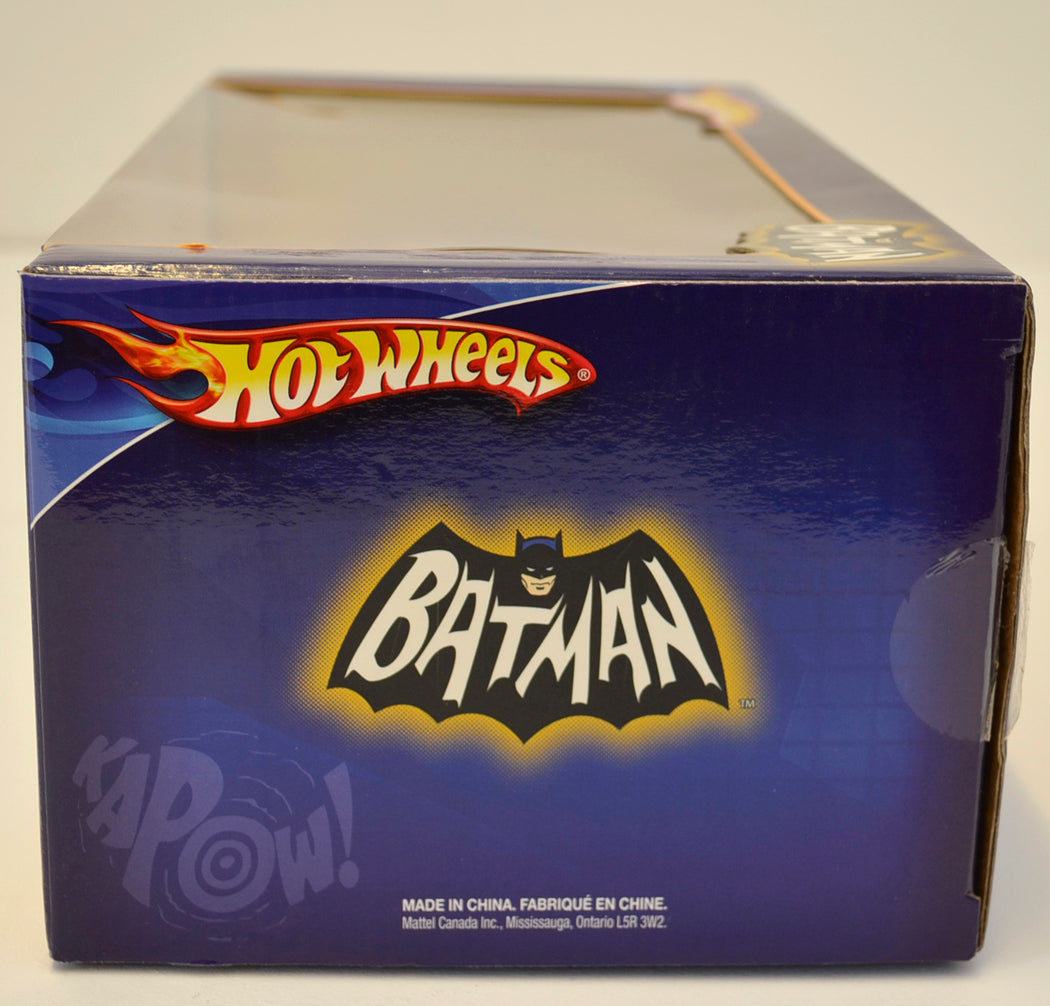 BATMAN 1966 TV SERIES BATMOBILE Hot Wheels 1:18 scale (BOX SIDE 2 View)  