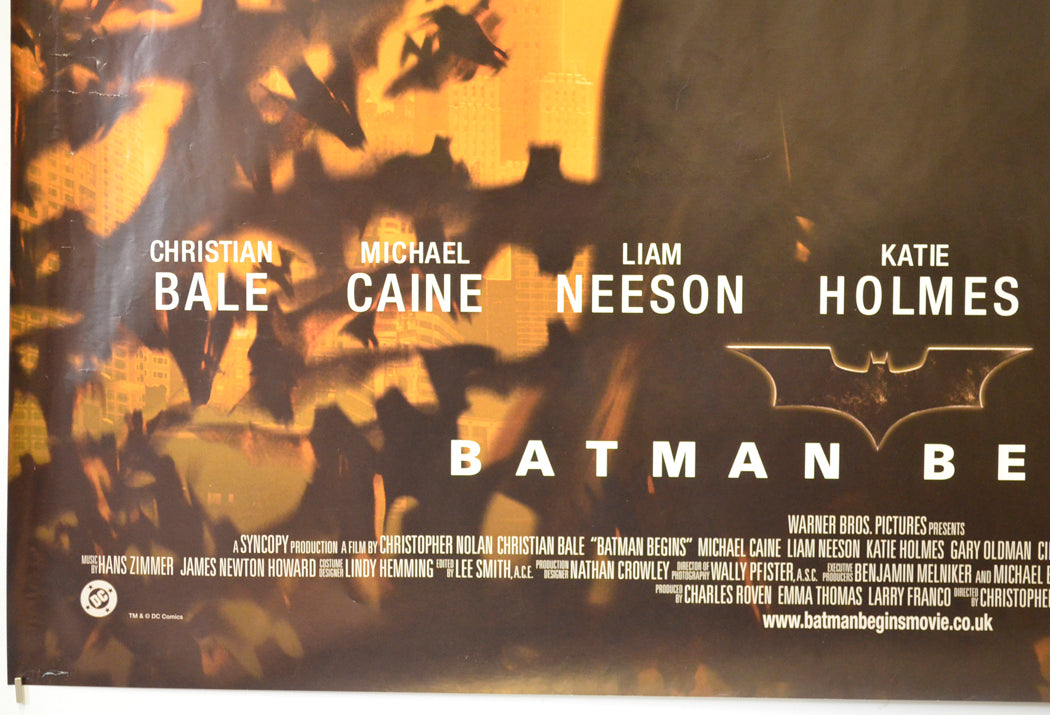 BATMAN BEGINS (Bottom Left) Cinema Quad Movie Poster 