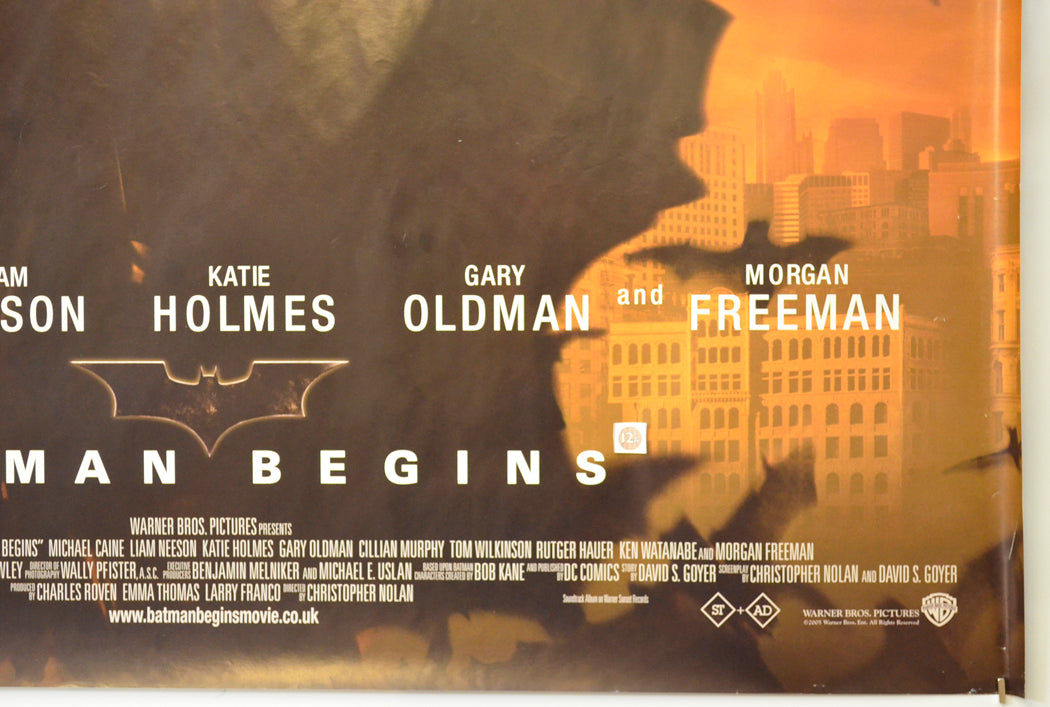 BATMAN BEGINS (Bottom Right) Cinema Quad Movie Poster 