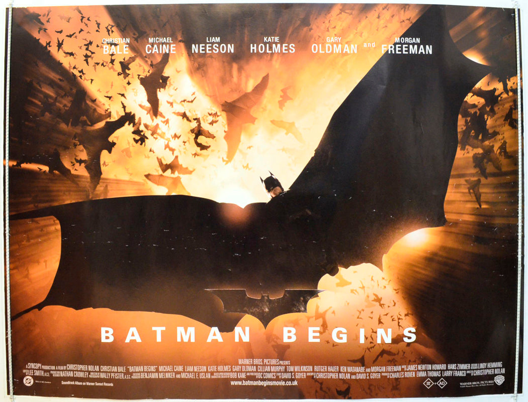 Batman Begins   (Teaser / Advance Version)   Original British Quad Poster - Film Poster - Movie Poster 