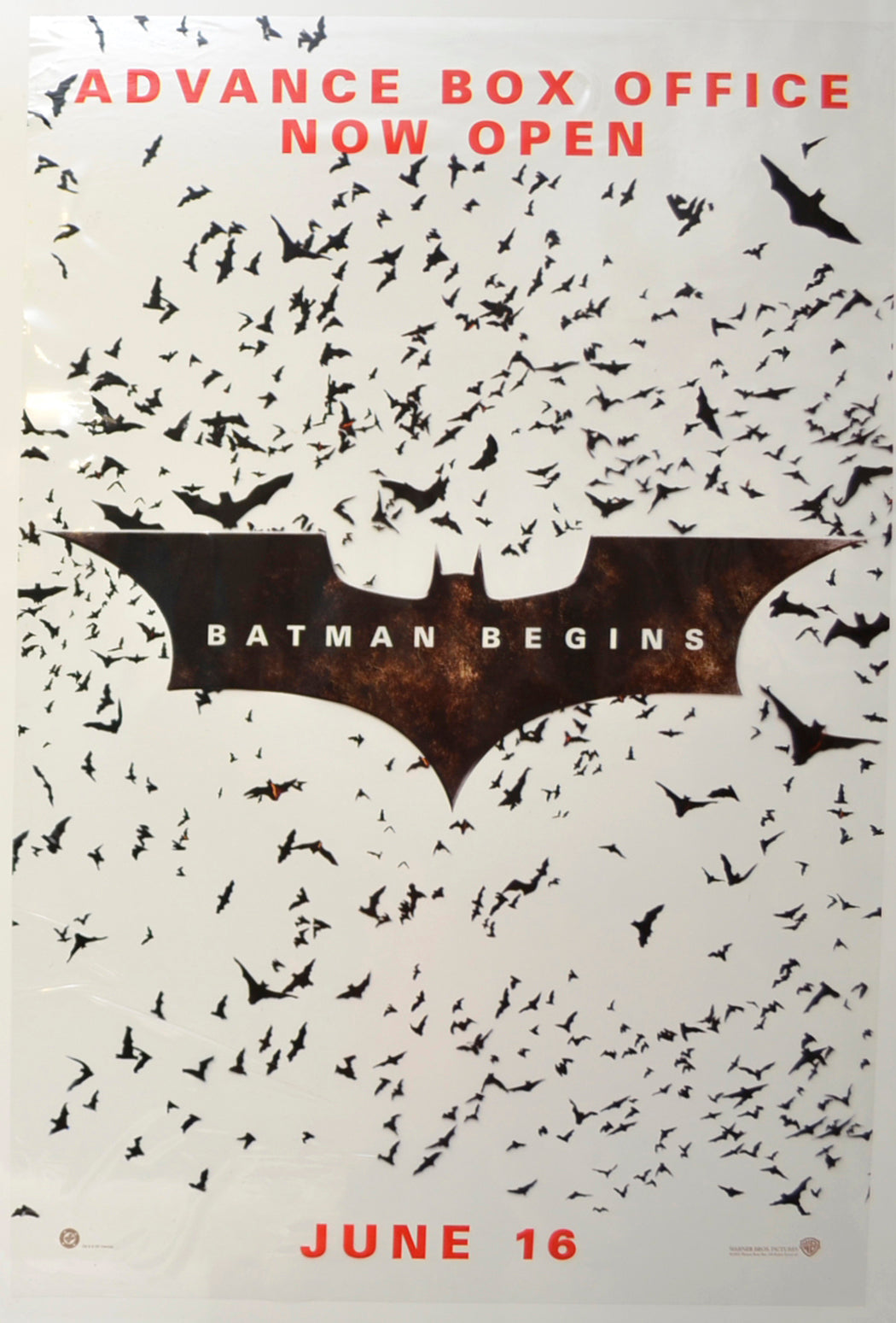 Batman Begins Original Sheet of Cinema Window Clings