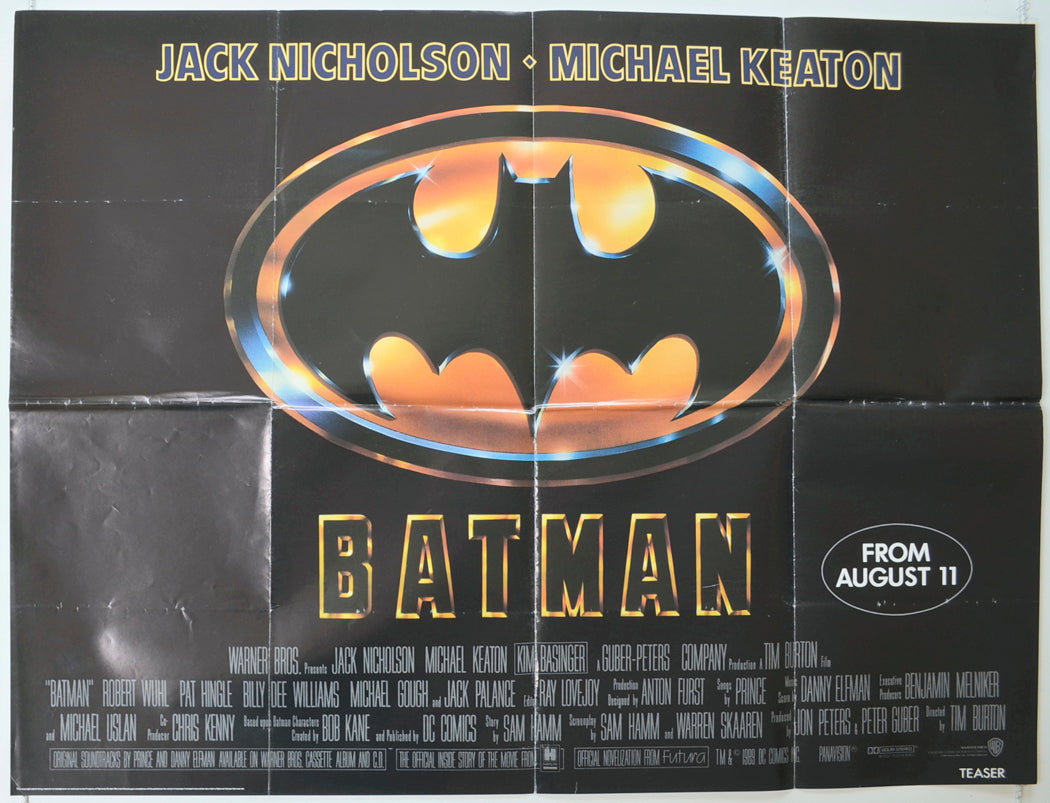 Batman  (Teaser / Advance Version)  Original Quad Poster - Film Poster - Movie Poster 